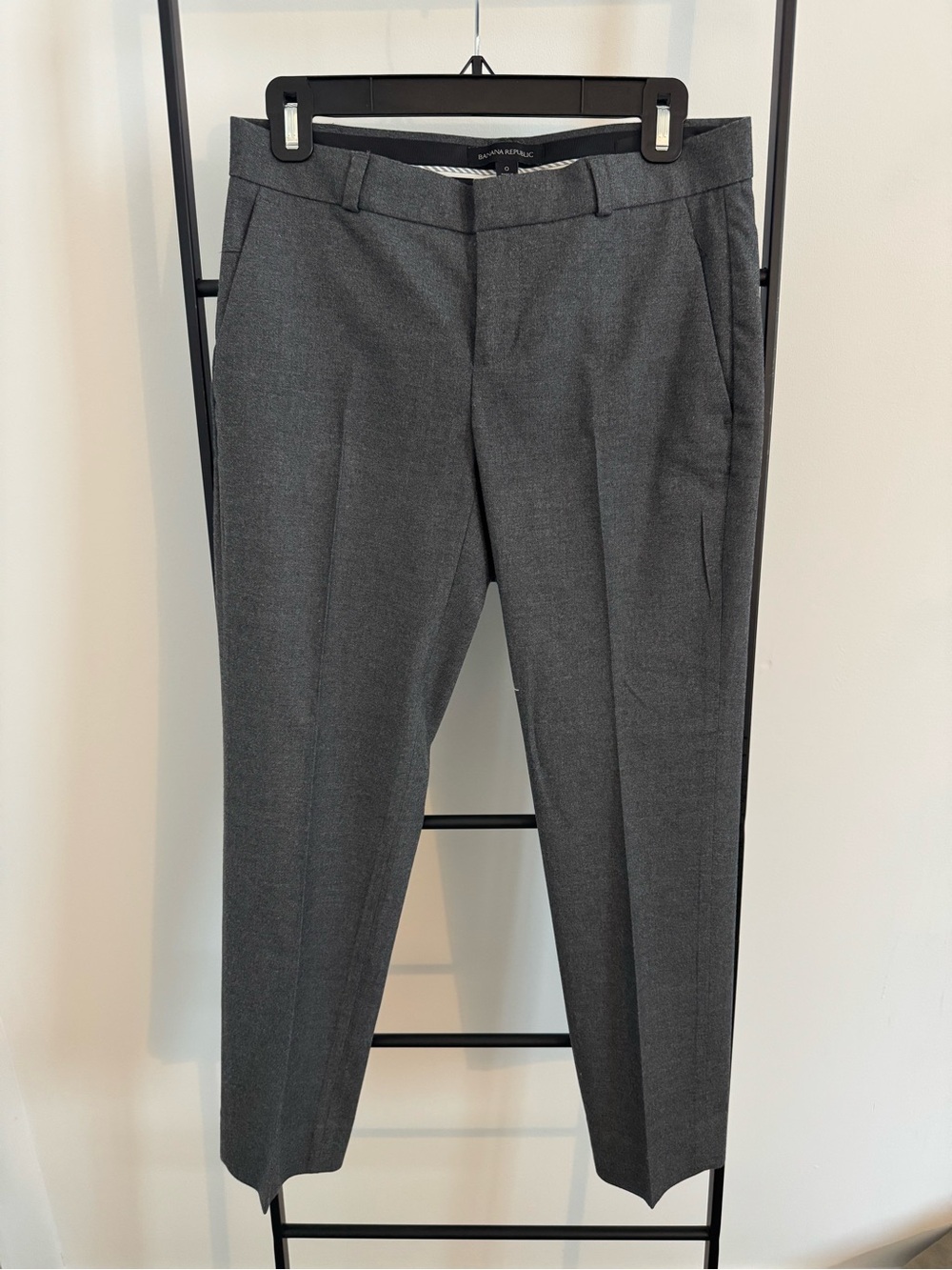 Banana Republic Women's Avery Charcoal Gray Tailored Trousers